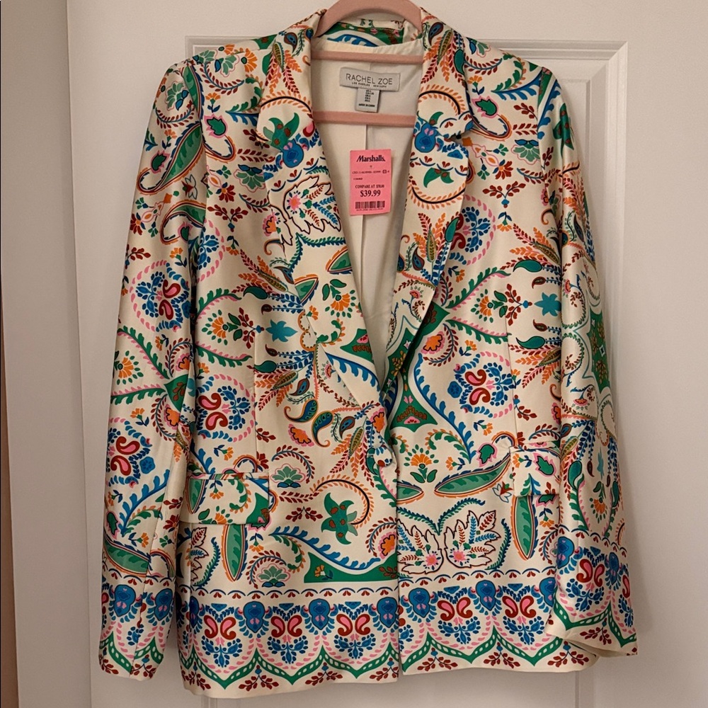 Rachel Zoe Cream Floral Women's Blazer